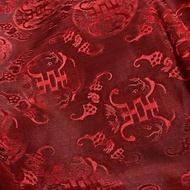 Vải lụa may áo dài tơ tằm Palacesilk văn thọ dơi đỏ siêu nhẹ#mềm mượt#thoáng mát