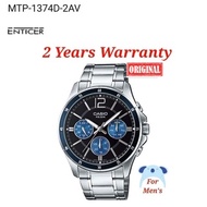Casio Men Watches Original [2YEARS WARRANTY] MTP-1374D-2A Jam Tangan Lelaki Leather watch MTP-1374D 