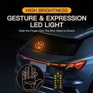 {dfhjdt} Joysync Multi-Functional Car Gesture Warning Light - Remote Control LED with 14 Funny Emoji