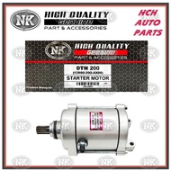 STARTER MOTOR ASSY - DEMAK - DTM 200/ DZM 200/ SKYLINE 200/ GT 250 - 12800-200-XX00 (NK)
