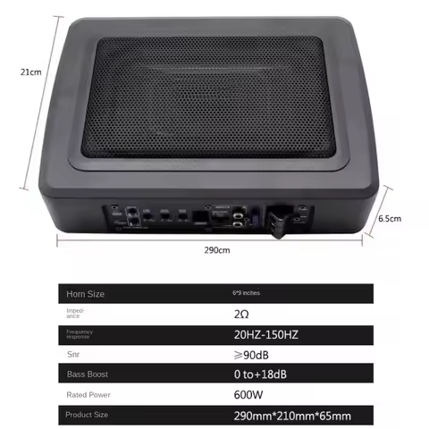 Durable car audio 6x9 subwoofer 12V small steel cannon heavy bass active subwoofer under the seat