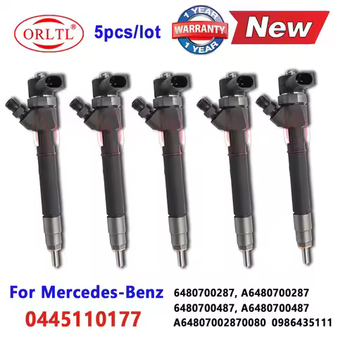 5PCS A6480700287 0445110177 0986435111 New Diesel Fuel Injector Nozzle 0 445 110 177 For Mercedes Be