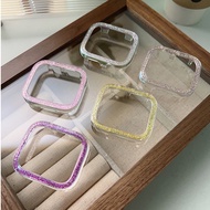 Suitable for Apple Watch Apple Watch 9th Glitter Frame Case Glitter Hollow Watch Frame iWatch S9 8 7 6 SE Shock-resistant Case Protective Case Watch Frame