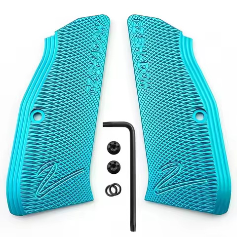 1 Pair CNC Custom CZ Shadow 2 Grips Aluminum Alloy Grips Scales for CZ 75 Full Size SP-01 Series Sha