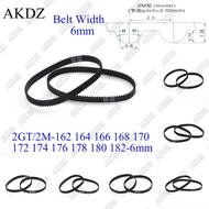 2mgt 2m 2gt Synchronous Timing Belt Pitch Length 162 164 166 168 170 172 174 176 178 180 182 Width 6