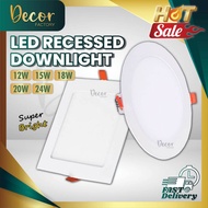 LED Recessed Downlight 12W 15W 18W 20W 24W 4" 6" 8" LED Recess Downlight / Square Lampu LED Downligh