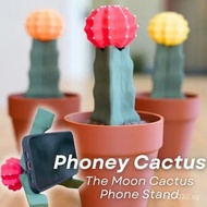 Decorative Printing Cross-Border3D New Green Plant Living Room Artificial Cactus Phone Stand Movable
