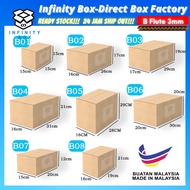 Small Size Box B-Flute-3MM RSC Carton Box Packaging Courier Box Kotak Karton Kotak Courier