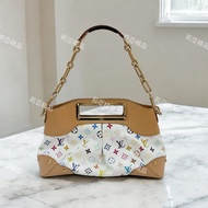 莉亞精品♡ LV 白三彩手提肩背包 二手美包