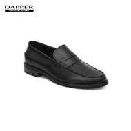 DAPPER รองเท้าหนัง แบบสวม Penny Loafer สีดำ