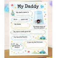 1pc, Spider Hero "My Daddy" Fill-In Father's Day Card. Includes Envelope, Premium Matte Paper. Cute 