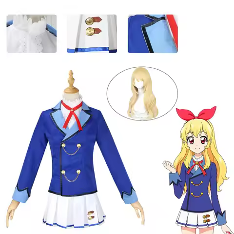Aikatsu Ichigo Hoshimiya & Yume Nijino Cosplay Costume - Anime School Uniform & S4 Idol Outfit for C