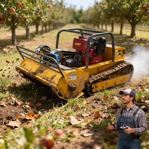 Customized CE EPA Certified Remote Control Grass Cutting Crushing Robot Flail Lawn Mower Self-Propel