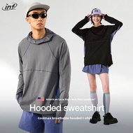 เสื้อสเวตเตอร์แขนยาวสำหรับผู้ชายเสื้อยืดมีฮู๊ดระบายอากาศ COOLMAX 2025ฤดูใบไม้ร่วง