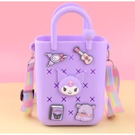 Cartoon Kuromi Sanrio sling beg girl beg kid silicone jelly beg