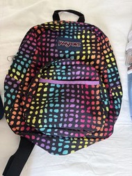 JanSport multicolored dotted mini backpack