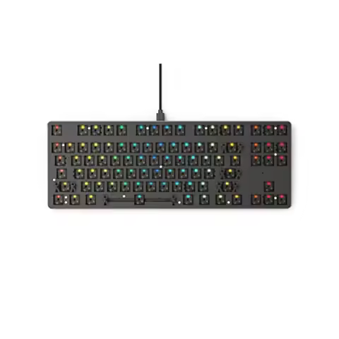 Custom Gaming Keyboard - GMMK 85% Percent TKL Barebone - USB C Wired Mechanical Keyboard Kit - RGB H