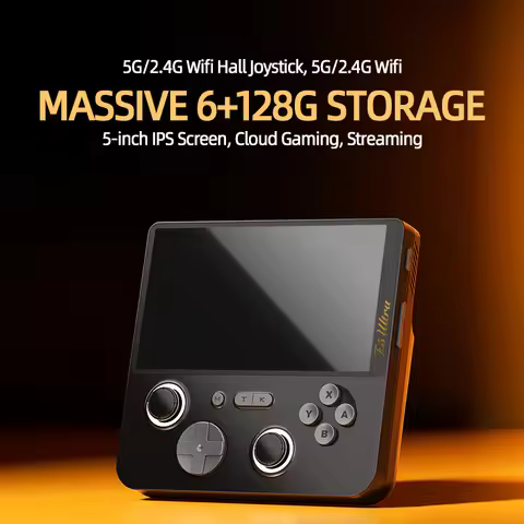 2025 New Model E5Ultra Android Handheld Game Players 5-Inch High-Definition Ips Touch Screen Online 