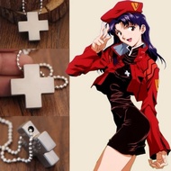 Necklace Cosplay Anime Evangelion Misato Katsuragi Cross Pendant Necklace Figure