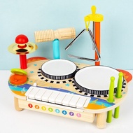 Children Wooden Early Education Multifunctional Electronic Piano Percussion Rack Drum Puzzle Percuss