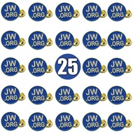 25PCS Round Blue JW.org Lapel Pin - JW.org Neck Tie Hat Tack Clip Women or Men Suits-Gold Round Jeho