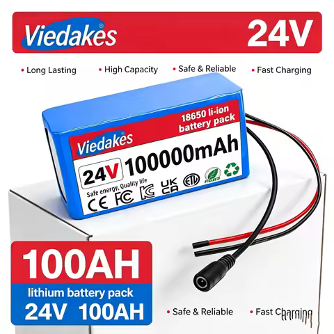 Band+ 7S3P 24V 100Ah 21700 Lithium Battery with 29.4V 2A Fast Charger for E-Wheelchairs Battery 1000