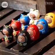 Line Friends lucky 福部屋 Brown urdu 招財貓 達摩