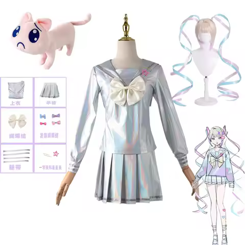 Game NEEDY GIRL OVERDOSE KAngel Cosplay Costume Full Set of Clothing Sailor Suit Jk Uniform Laser Co