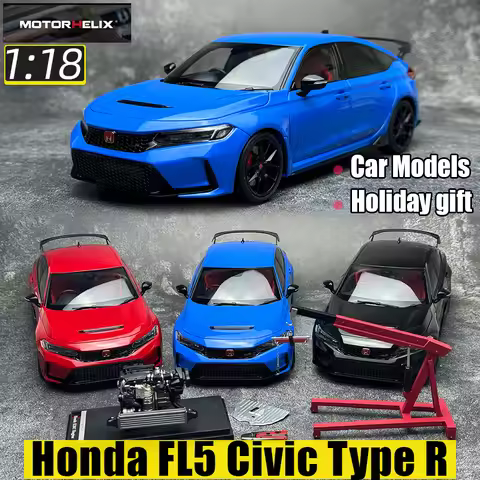 Motorhelix 1:18 MH Honda FL5 Civic Type R Car model Sports car static decoration holiday gift collec
