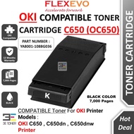 OKI C650 650 OC650 YA8001-1088G036 Toner Cartridge Compatible Black for C650 C650dn C650DN C650dnw C