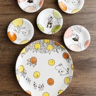 姆明Moomin卡通盤子套裝日本進口陶瓷餐盤碟子可愛點心盤兒童餐具