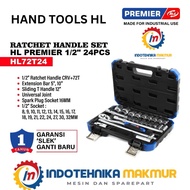 MATA Socket Wrench 1/2" Set of 20/24/37 Pcs 8-32 mm 72 Teeth Shock Wrench Complete Set Socket Eye Wr