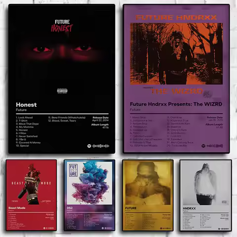 Pop Rap Music Album Cover Future Poster Aesthetic Rapper Hip Hop Rock Monster DS2 Pluto 3D Canvas Pr