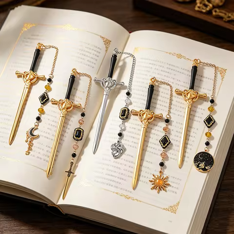 Fantasy Metal Sword Bookmark Romantic Acotar Gift for Women Dragon Lover Bookworm Book Charm Student