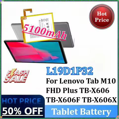 L19D1P32 5100mAh High Quality Tablet Battery for Lenovo Tab M10 FHD Plus TB-X606 TB-X606X TB-X606F N
