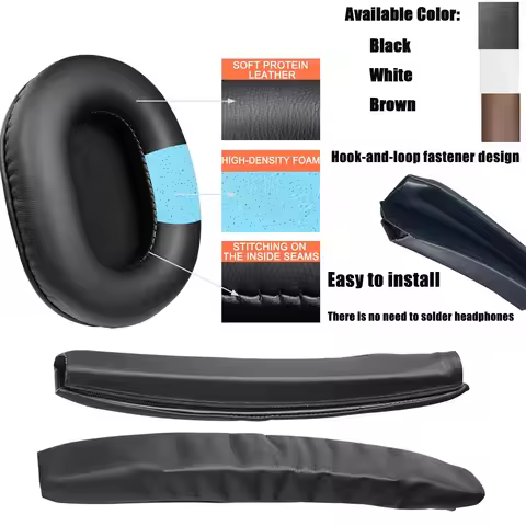 Headband +EarPad Kit for ATH M50X M50XBT M50XBT2 M50 M50S/LE Head Band Replacement Ear Pads Cushions
