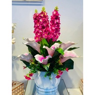 Ready Stock Bunga Hiasan Bunga Hiasan Rumah Lily bunga hiasan dalam rumah orkid hiasan siap gubah ho