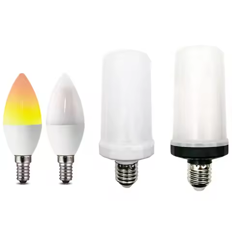 LED E27 Flame Bulb Fire E14 lamp Corn Bulb Flickering LED Light Dynamic Flame Effect 7W 9W 110V-220V
