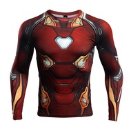 iron Man Shirt Men's Fitness Compression Shirt Gym tshirt