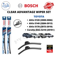 BOSCH Clear Advantage U Hook Wiper Set for Toyota Corolla Altis E120 E140 E170 E210 (Year 2000+) (BC