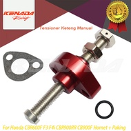 MERAH Red CNC Racing Manual Tensioner Tensioner Anti-Reverse CBR600F F3 F4i CBR900RR CB900F Hornet +
