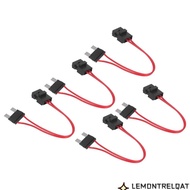 LEMONTRELQAT 5PCS Car Fuse Holder, 20A With Wire Fuse Connector, Waterproof 16AWG Auto Inline Fuse H