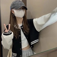 Women's cropped varsity baseball jacket - Varsity baseball jacket