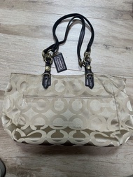 COACH 經典 Monogram 帆布手袋