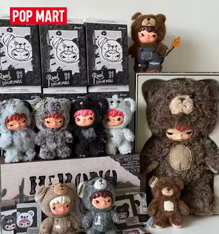 Authentic POPMART HIRONO Road Journal Series Blind Box Toys Cute Vinyl Plush Dolls FREEDOM ISLAND Do