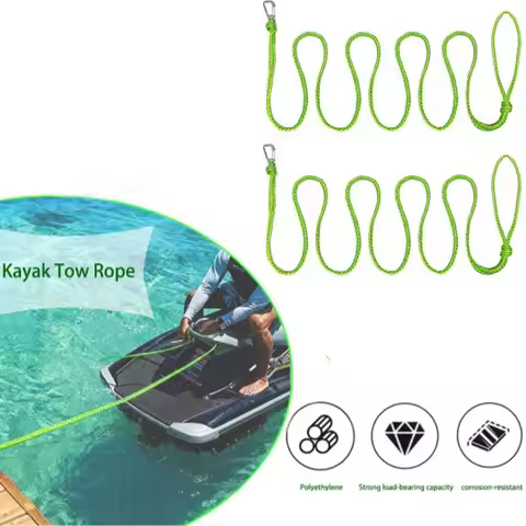 Water Motorcycle Mooring Dock Ropes Kayak Towing Rope with Clip on Dock Rope Heavy-duty Braided Rope