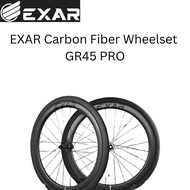 EXAR Carbon Fiber Wheelset GR45 PRO Disc Brake for Gravel Flat Engagement Ratchet Bike Wheels 45mm