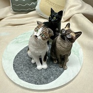 Mü.LAB暮癒 客製寵物雕塑-貓咪 米克斯 黑貓 暹羅貓 寵物紀念