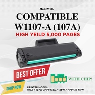 W1107XL Compatible Toner Cartridge for HP W1107A / 1107 / 107A / 107W / MFP 135a / 137fnw