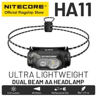 NITECORE HA11 Headlamp 240 Lumens 36g for Night Running Fishing Trekking Road Trip with Alkaline AA 